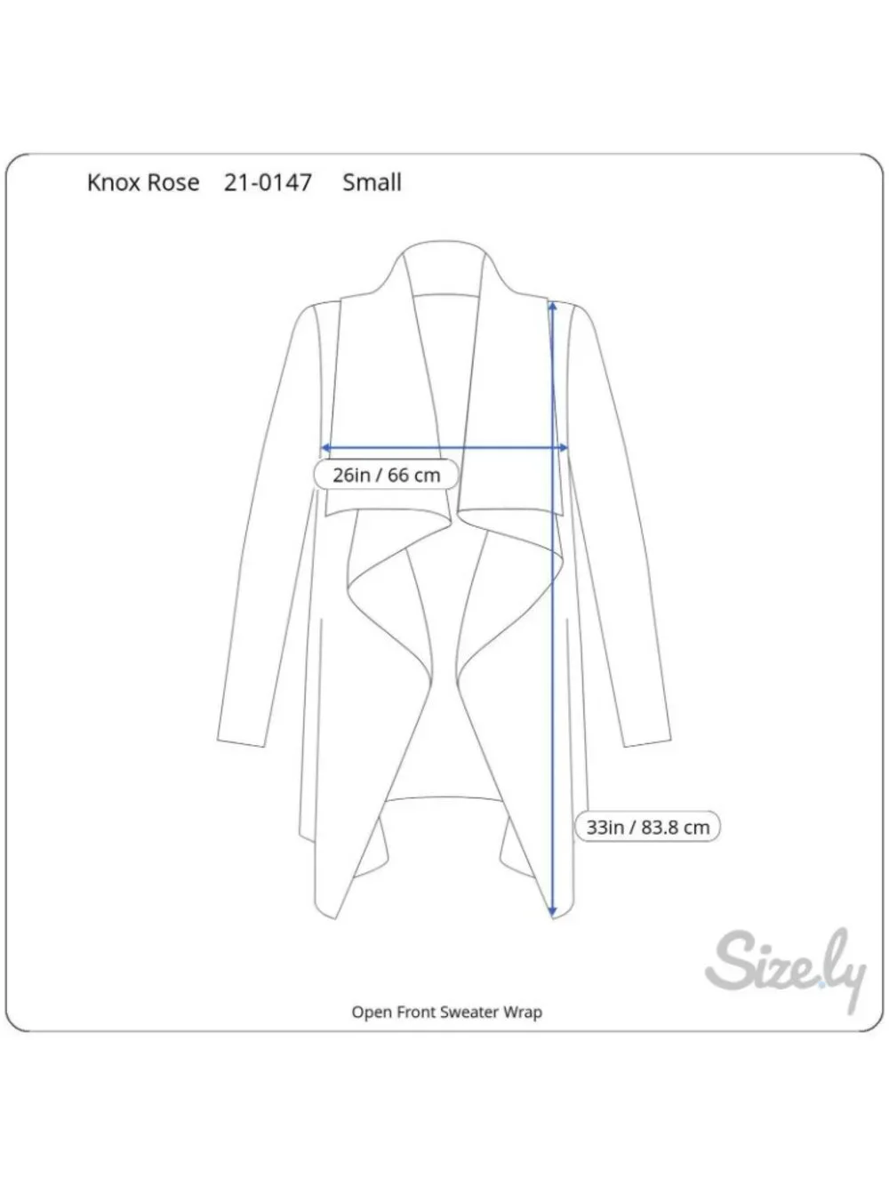 NWT Knox Rose Open Front Cardigan Sweater Size Small Fringe Button Accent Wrap